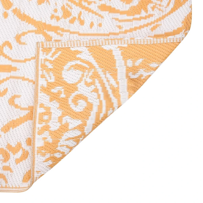 vidaXL Āra paklājs ARAKIL Dzeltens 140x200 cm PP