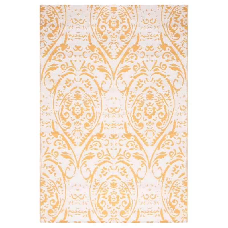 vidaXL Āra paklājs ARAKIL Dzeltens 140x200 cm PP