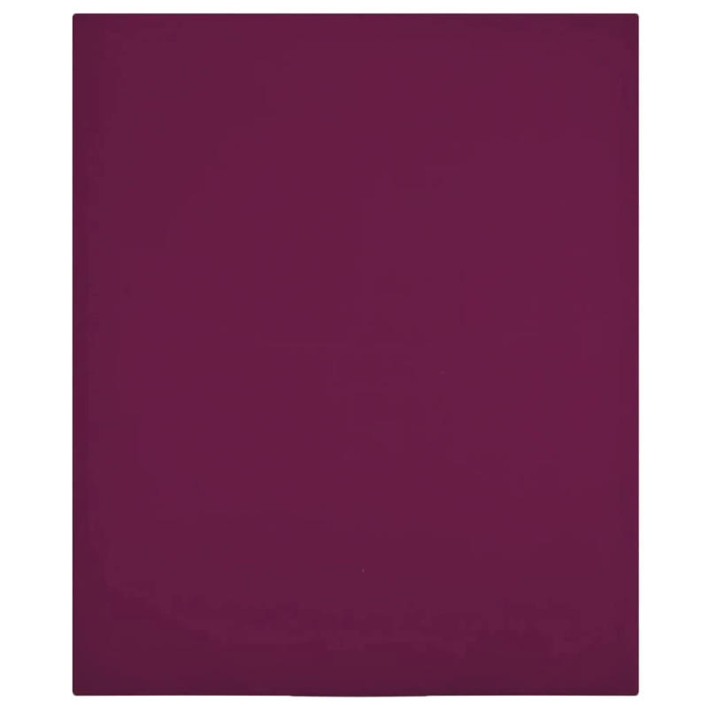 vidaXL palags ar gumiju, vīnsarkans, 90x200 cm, kokvilna