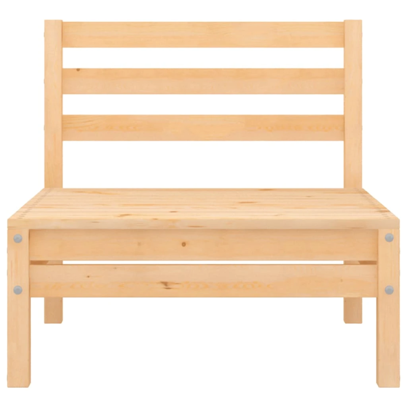 vidaXL vidējais dārza dīvāns, priedes masīvkoks