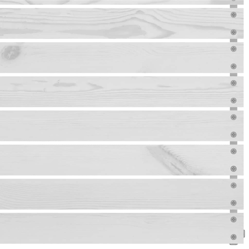 vidaXL vidējie dārza dīvāni, 2 gab., balti, priedes masīvkoks