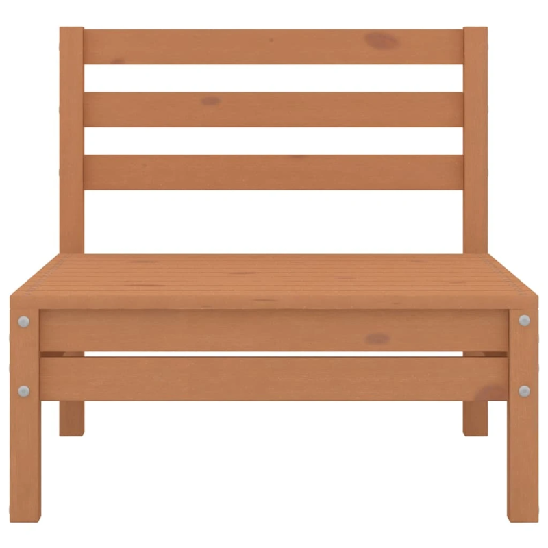 vidaXL vidējie dārza dīvāni, 4 gab., medus brūni, priedes masīvkoks