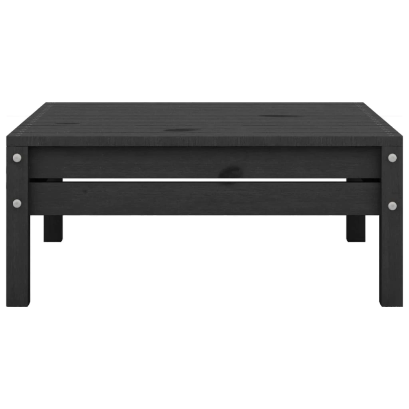 vidaXL 3-daļīgs dārza atpūtas mēbeļu komplekts, melns priedes koks