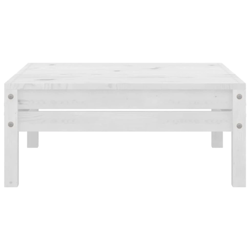 vidaXL 4-daļīgs dārza atpūtas mēbeļu komplekts, balts priedes koks