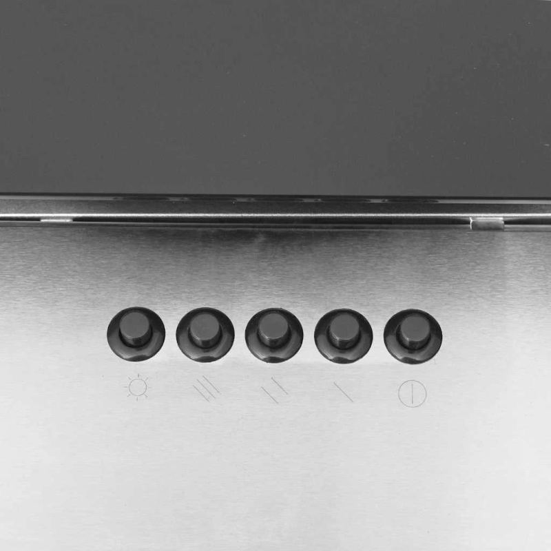 vidaXL tvaika nosūcējs, 60 cm, nerūsējošs tērauds un rūdīts stikls