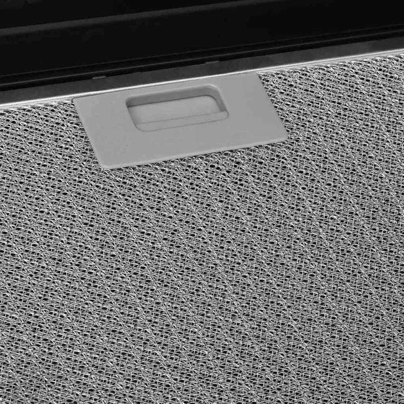 vidaXL tvaika nosūcējs, 60 cm, tērauds, rūdīts stikls, melns