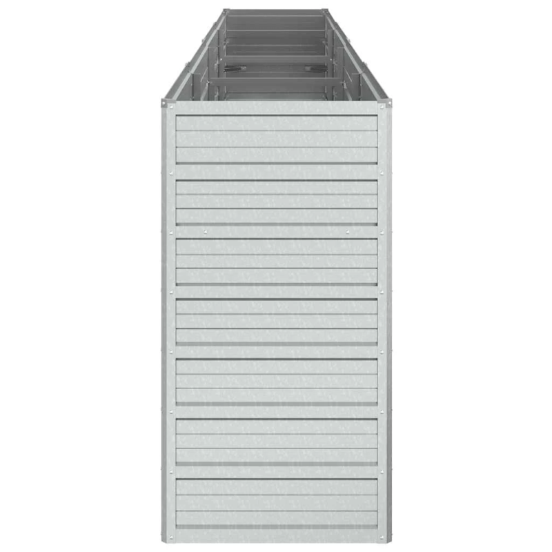 vidaXL augstā puķu kaste, 320x40x77 cm, cinkots tērauds, sudrabains