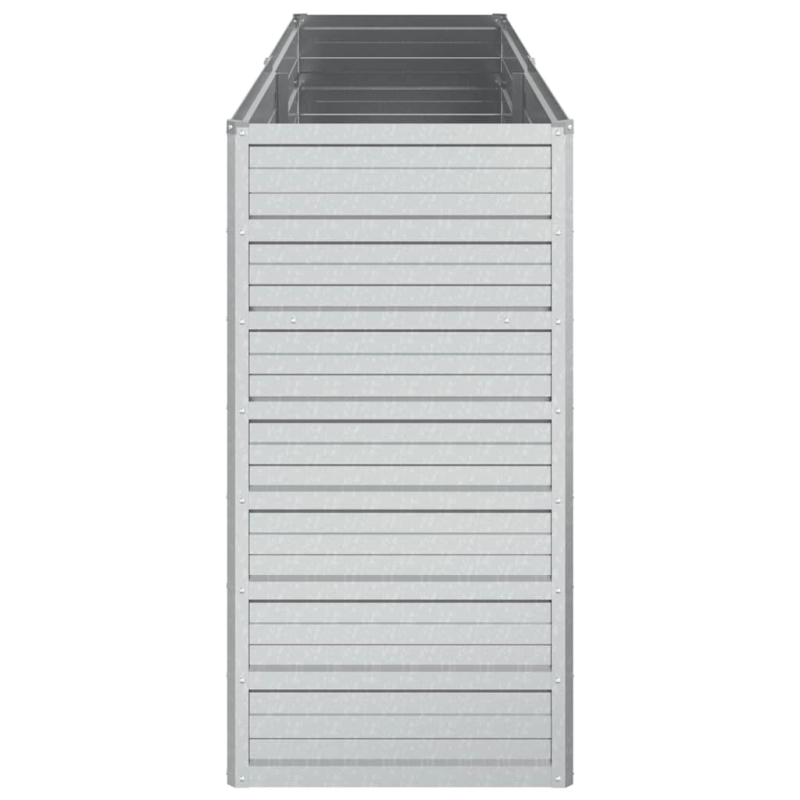 vidaXL augstā puķu kaste, 160x40x77 cm, cinkots tērauds, sudrabains