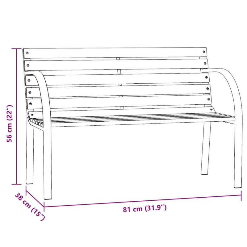 vidaXL bērnu dārza sols, 81 cm, ķīniešu egles koks, pelēks