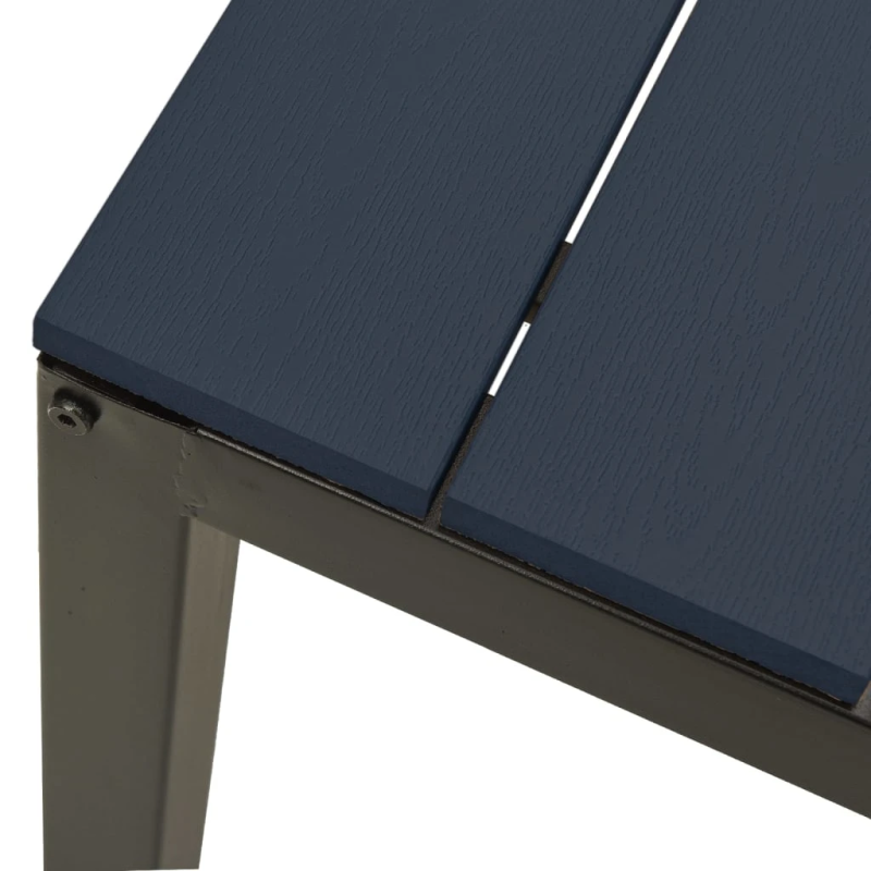 vidaXL 3-daļīgs dārza mēbeļu komplekts, tērauds un WPC, melns