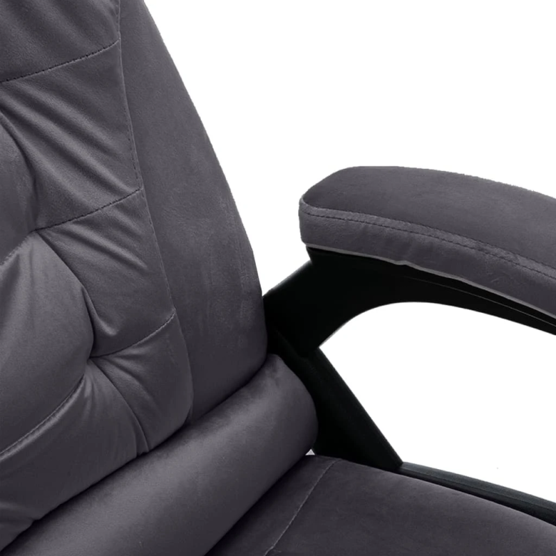 vidaXL biroja krēsls, tumši pelēks samts