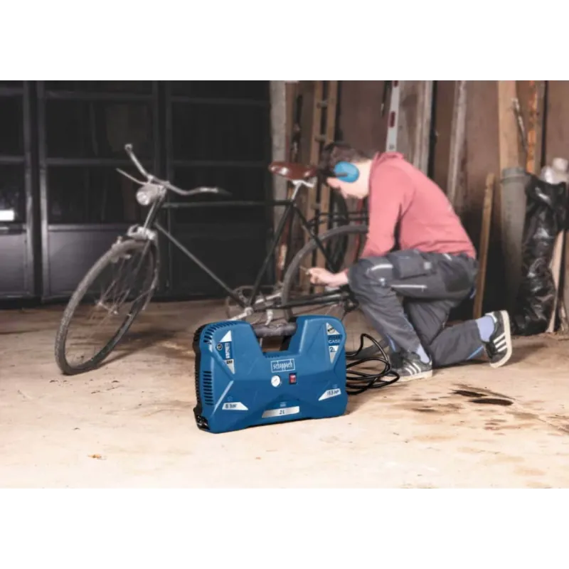 Mobilus kompresorius AIR CASE oil free, Scheppach