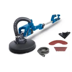 Long-neck sander DS930. Round and triangle head + papers, Scheppach