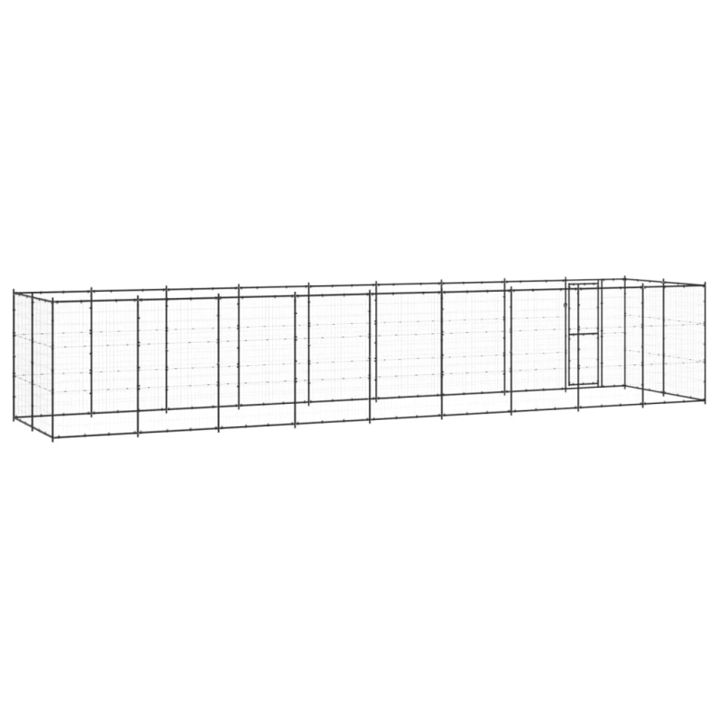 vidaXL suņu voljērs, 21,78 m², tērauds