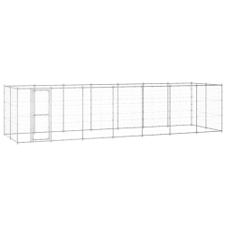 vidaXL suņu voljērs, 16,94 m², cinkots tērauds