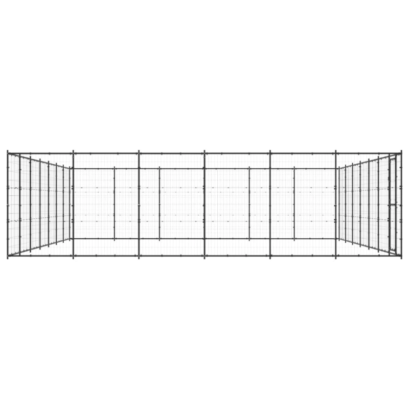 vidaXL suņu voljērs, 50,82 m², tērauds