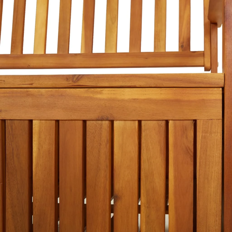 vidaXL sols ar glabāšanas nodalījumu, 148 cm, akācijas masīvkoks