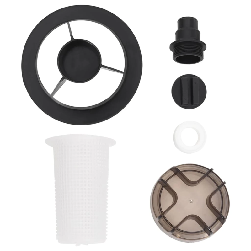 vidaXL baseina smilšu filtrs ar priekšfiltru, melns