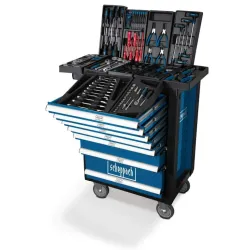 Tool trolley with 7 drawers with tool set 263 pieces TW1000, Scheppach