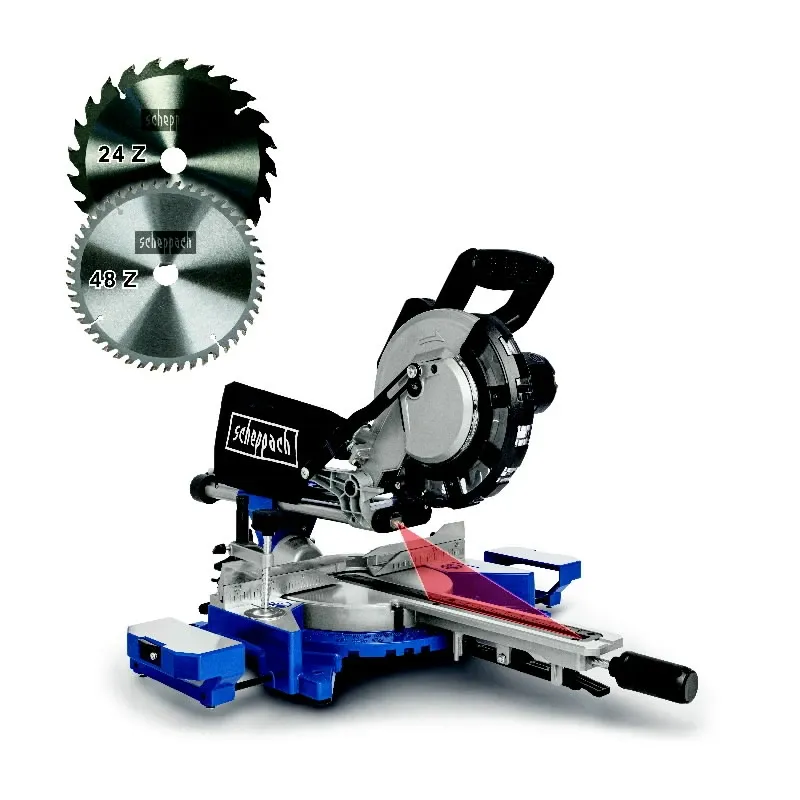 Bīdāmais leņķzāģis Scheppach HM216, 2000 W, 216 mm