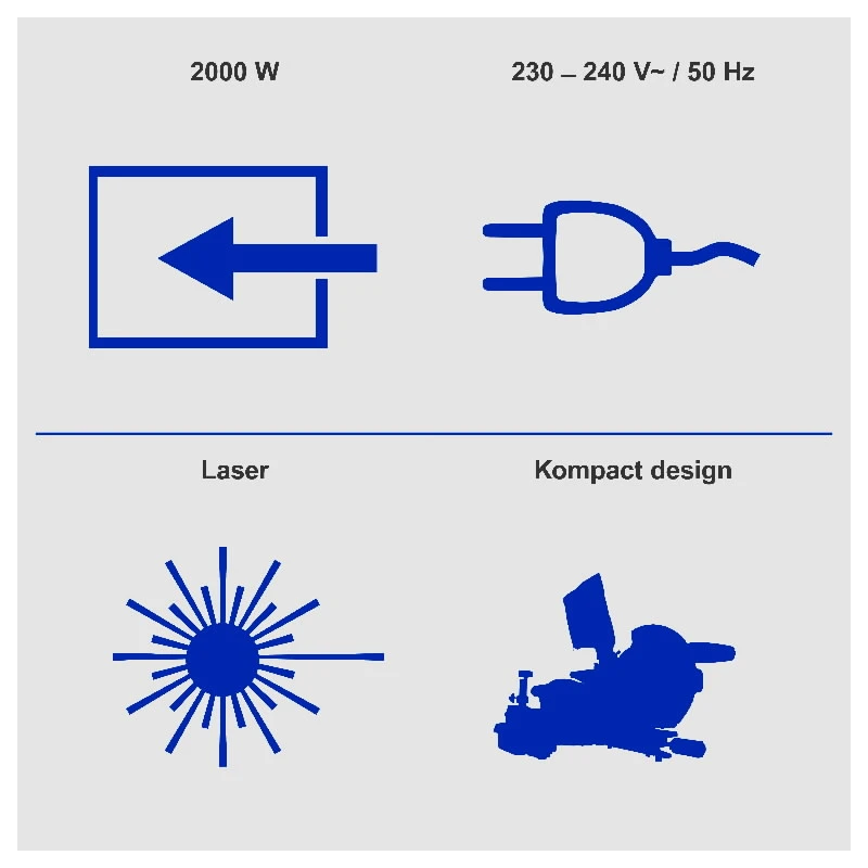 Leņķzāģis hm216 216mm 2000w lāzer +pied