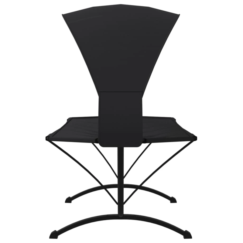 vidaXL āra atpūtas gulta ar jumtu, tērauds un melns Oksfordas audums