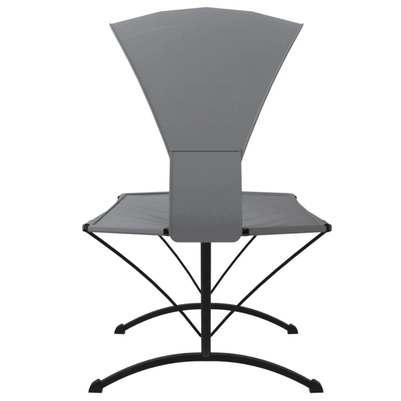 vidaXL āra atpūtas gulta ar jumtu, tērauds un pelēks Oksfordas audums