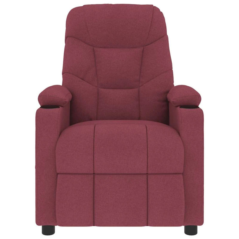 vidaXL masāžas krēsls, vīnsarkans audums