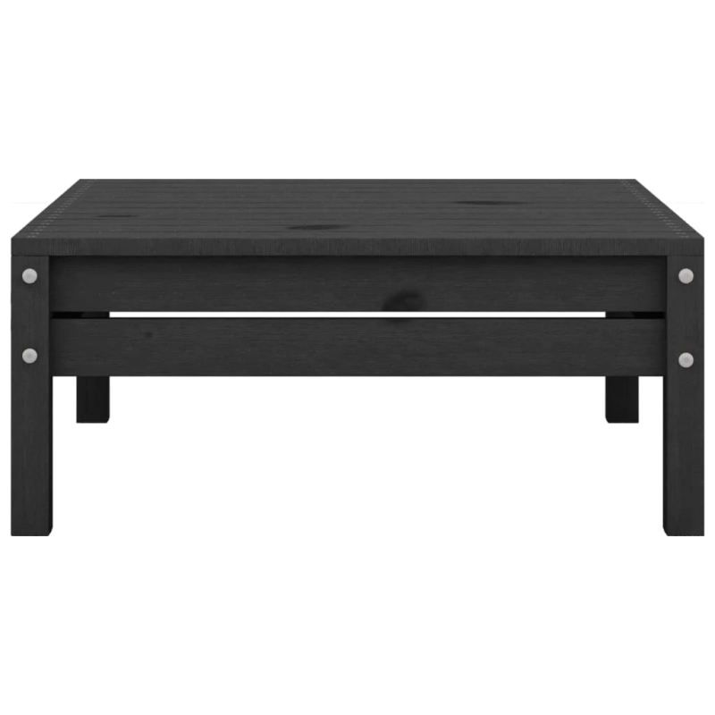 vidaXL 3-daļīgs dārza atpūtas mēbeļu komplekts, melns priedes koks