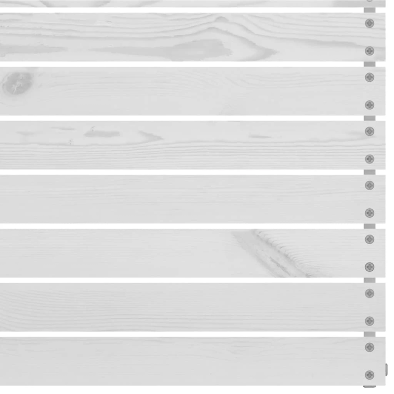 vidaXL 3-daļīgs dārza atpūtas mēbeļu komplekts, balts priedes koks