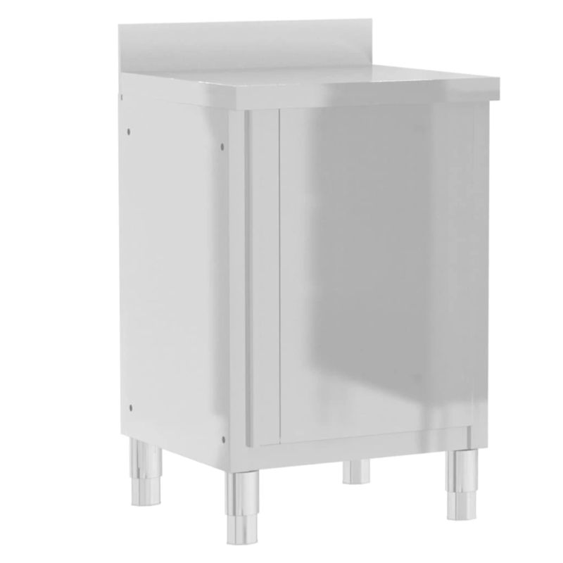 vidaXL virtuves skapīši, 3 gab., nerūsējošais tērauds