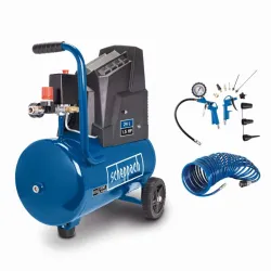 Kompressor HC25o koos 13-osalise tarvikukomplekti ja 5 m voolikuga, Scheppach