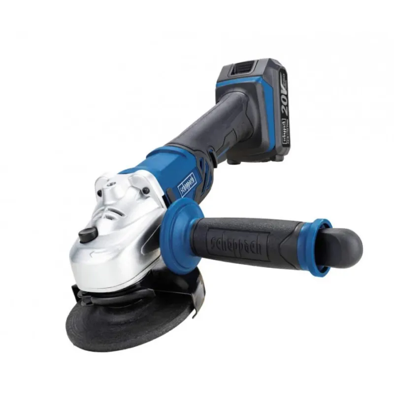 Akumulatora leņķa slīpmašīna CAG115-20ProS, 1x2,0 Ah, GEN1, Scheppach