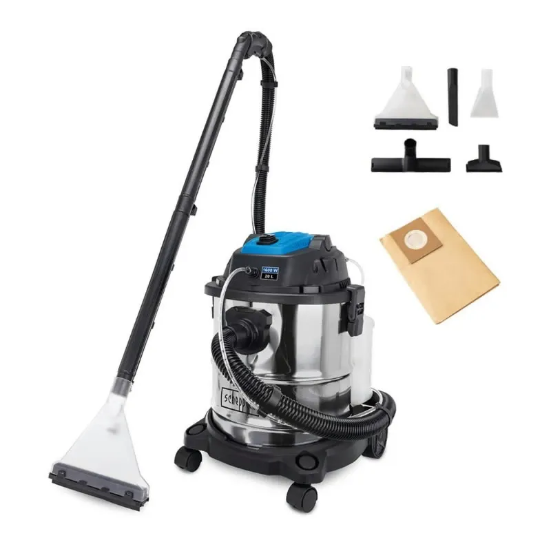 Mazgājošais putekļu sūcējs tekstila virmām SprayVac20, Scheppach