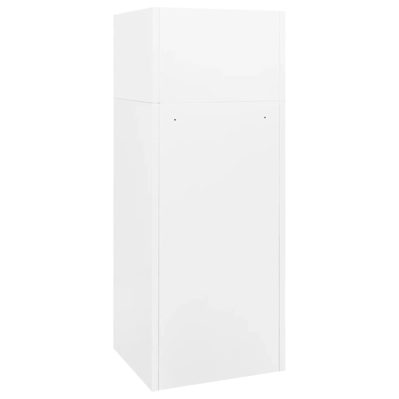 vidaXL seglu skapis, balts, 53x53x140 cm, tērauds