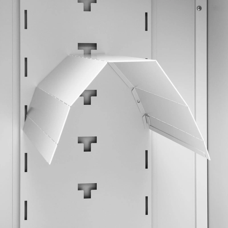 vidaXL seglu skapis, gaiši pelēks, 53x53x140 cm, tērauds