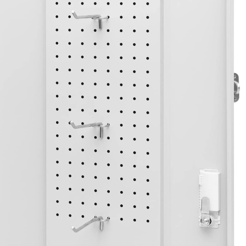 vidaXL seglu skapis, gaiši pelēks, 53x53x140 cm, tērauds