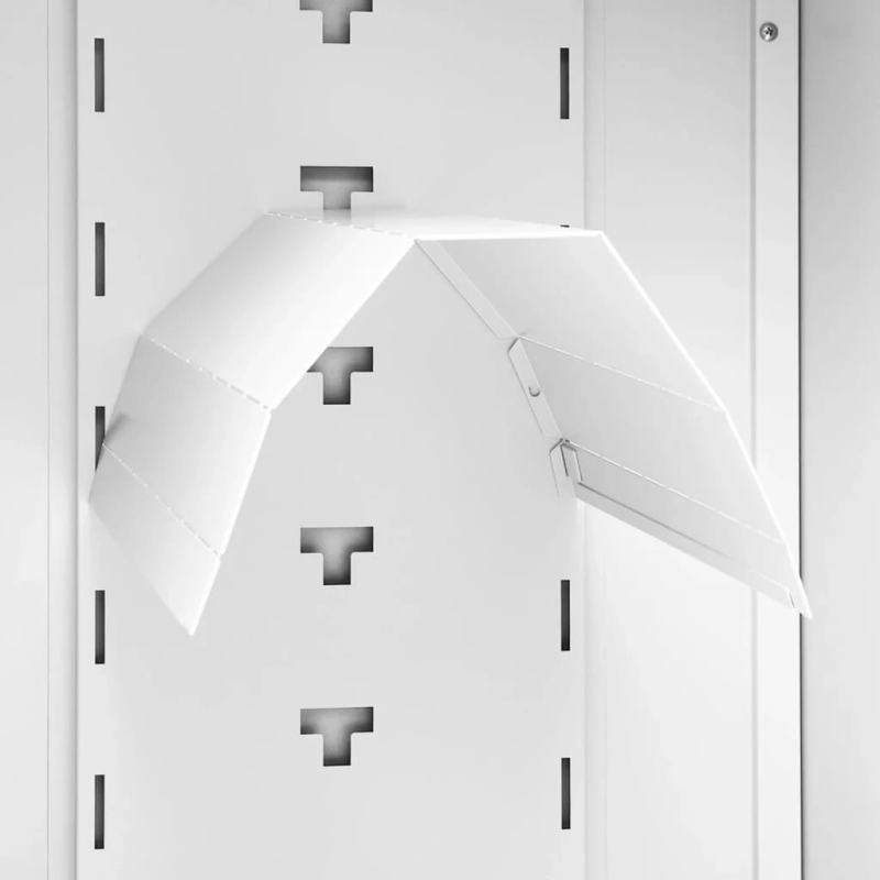 vidaXL seglu skapis, balts, 53x53x105 cm, tērauds