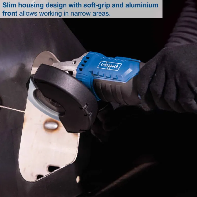 Akum. kampinis šlifuoklis C-AG125-X, korpusas, Scheppach