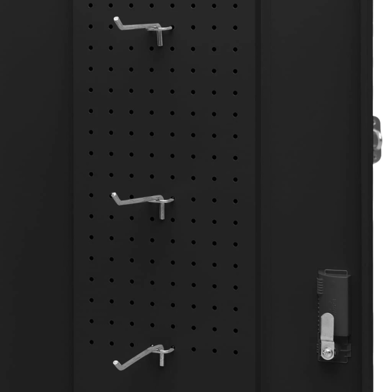 vidaXL seglu skapis, melns, 53x53x105 cm, tērauds