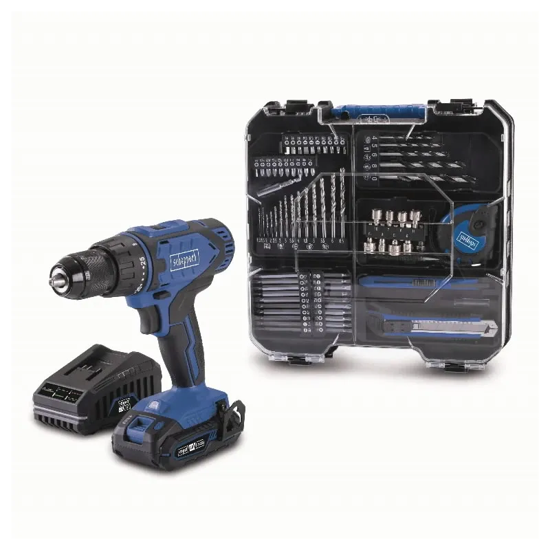 Akumulatora urbjmašīna C-DTB74-1-X, with 74 accessories, Scheppach