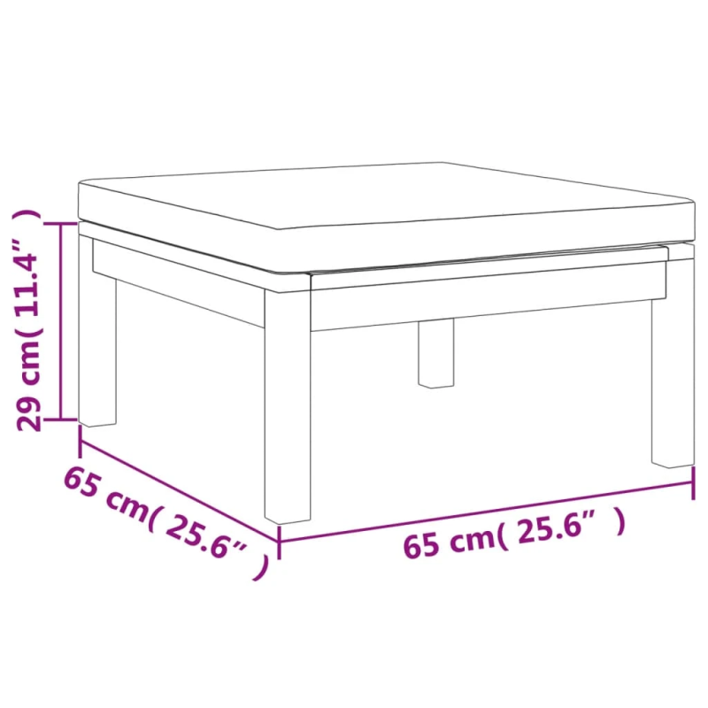 vidaXL 3-daļīgs dārza atpūtas mēbeļu komplekts ar matračiem, akācija