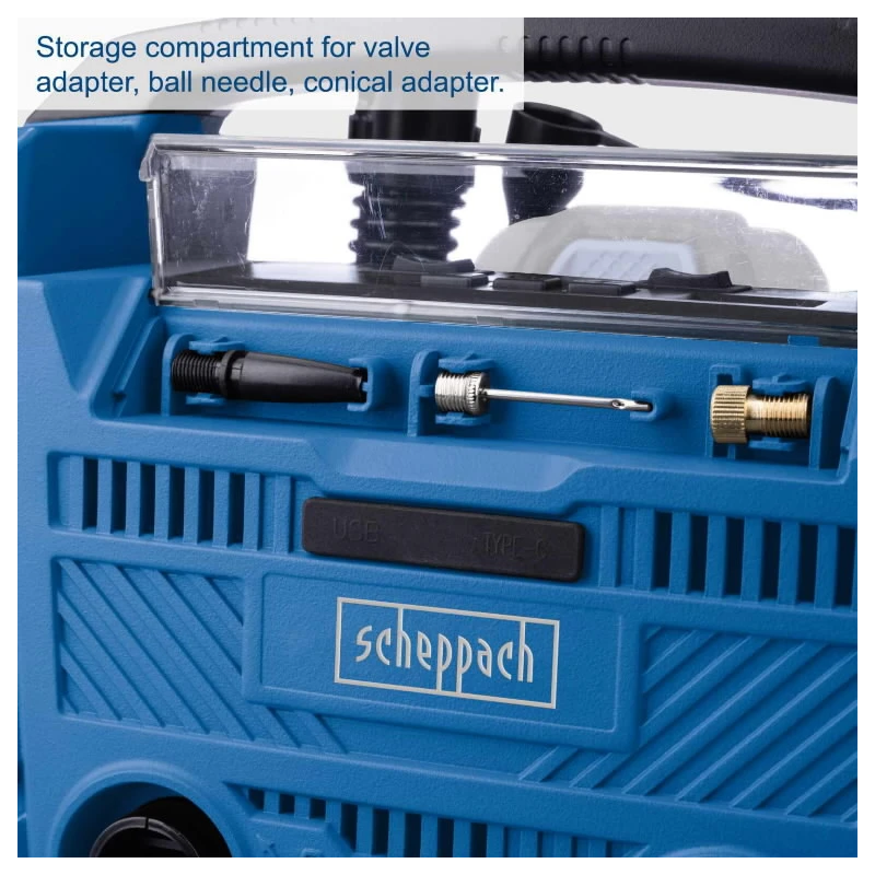 Akumulatora multifunkcionālais kompresors 3iekš1, karkass, Scheppach