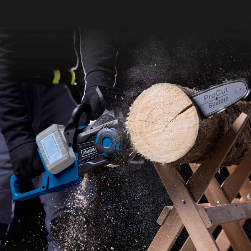 Akumulatora ķēdes zāģis BC-CS355Duo-X 2x20V, GEN2, karkass, Scheppach