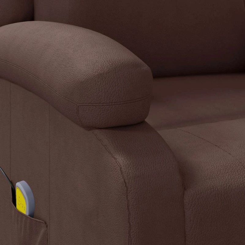 vidaXL masāžas krēsls, brūna mākslīgā āda