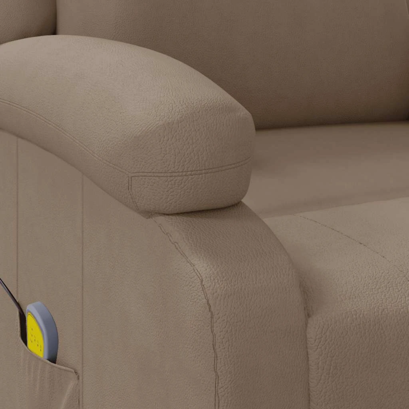 vidaXL masāžas krēsls, kapučīno krāsas mākslīgā āda