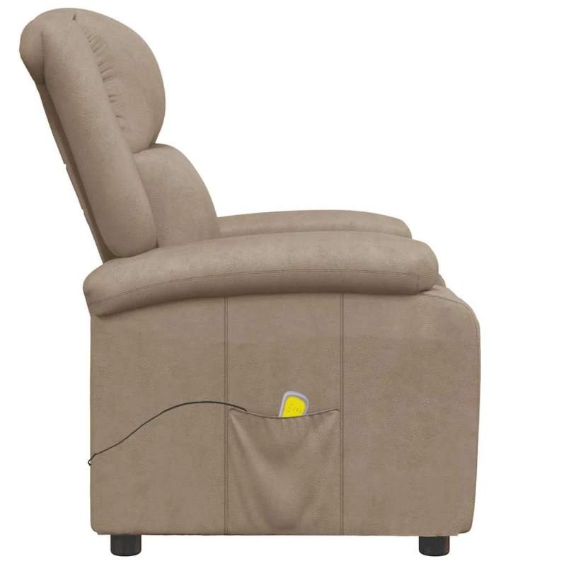 vidaXL masāžas krēsls, kapučīno krāsas mākslīgā āda