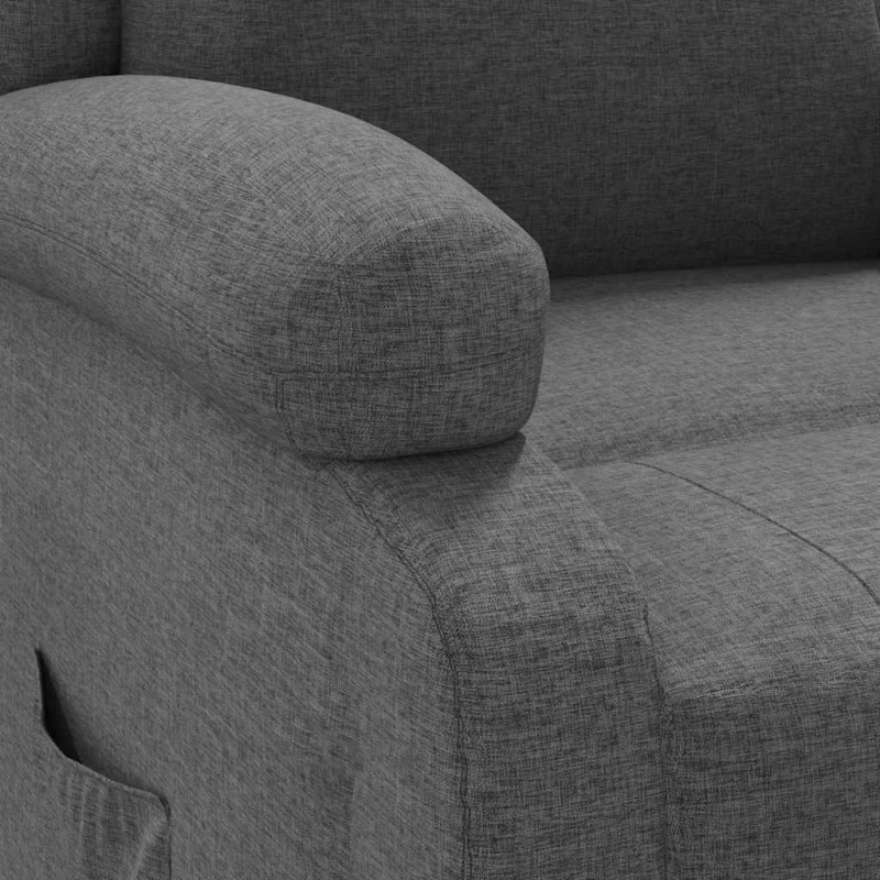 vidaXL atpūtas krēsls, atgāžams, tumši pelēks audums