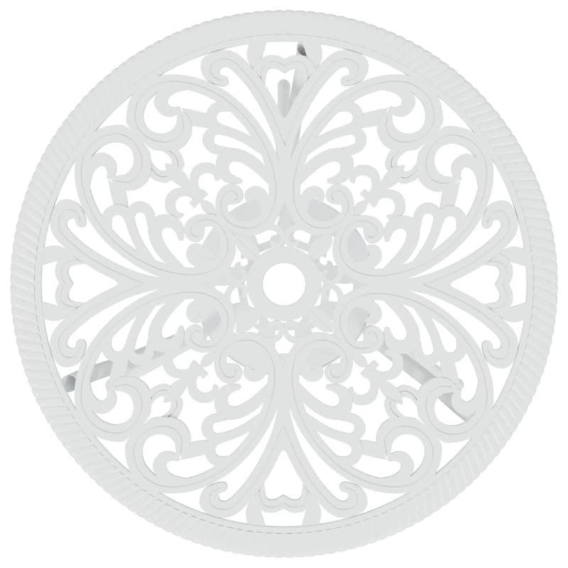 vidaXL 3-daļīgs bistro mēbeļu komplekts, liets alumīnijs, balts