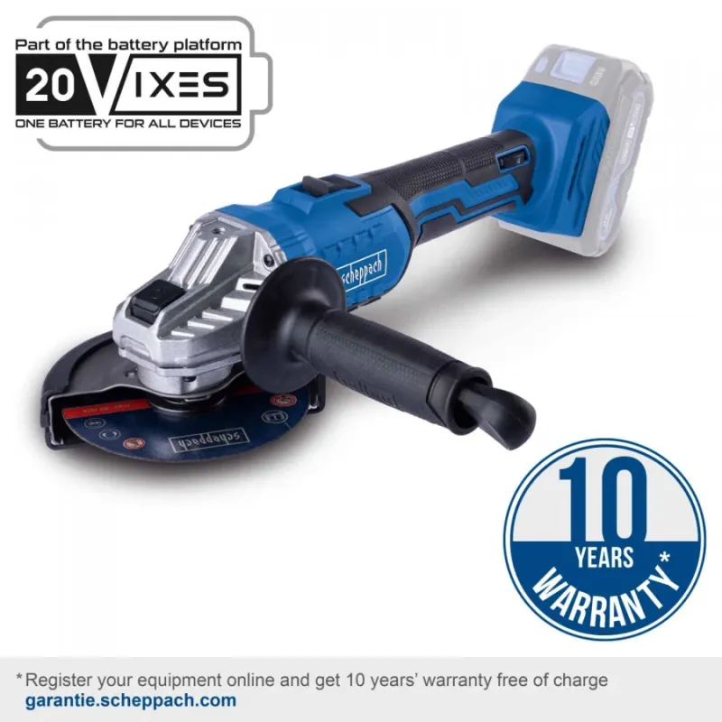 Аккумуляторная угловая шлифмашина C-AG125-X Set L, Scheppach